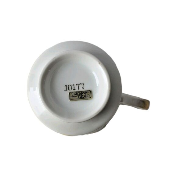 Vintage Choice Japan Souvenir San Simeon Footed Teacup & Saucer Yellow Floral - Picture 8 of 9